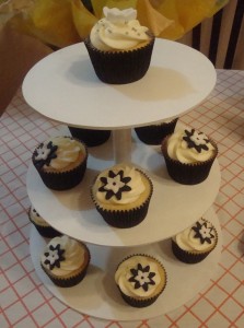 Torre de cupcakes de limão