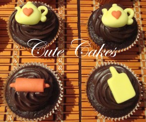 Cupcakes para chá de cozinha
