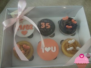 Cupcakes para bodas de 35 anos