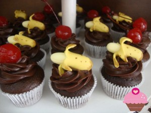 Mini cupcakes de bananinhas