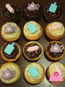 Cupcakes para chá de cozinha