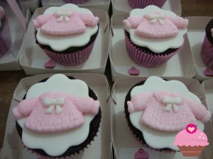Cupcakes para lembrancinha de maternidade