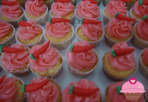Mini cupcakes para chá de lingerie