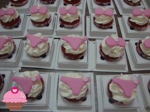 Mini cupcakes para chá de lingerie