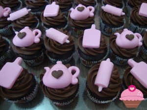 Mini cupcakes para chá de cozinha