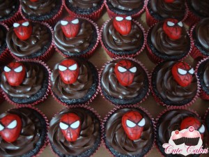 Cupcakes do homem-aranha