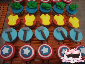 Mini cupcakes Os Vingadores