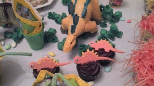 Cupcakes de dinossauros