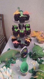 Cupcakes de dinossauros