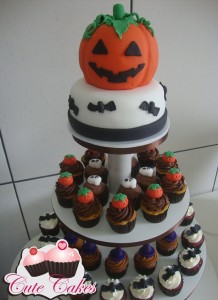 Torre de cupcakes Halloween