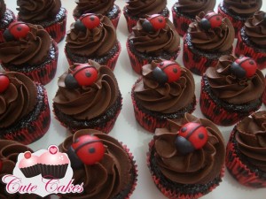 Mini cupcakes joaninhas