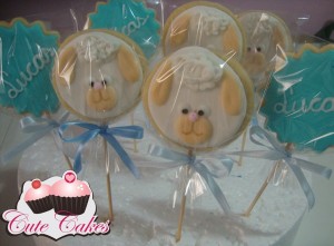 Pirulitos de bolacha de ovelhinhas