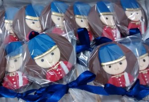 pirulitos de chocolate soldadinho de chumbo