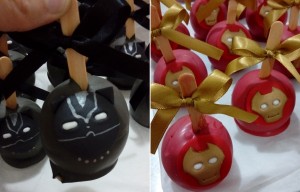 Maçãs decoradas