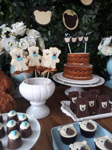 doces decorados no tema de ursinhos