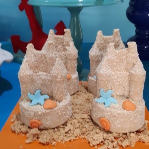 doces decorados no tema fundo do mar