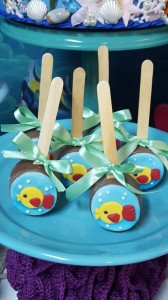 doces decorados no tema fundo do mar