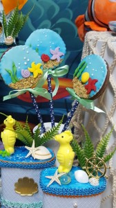 doces decorados no tema fundo do mar