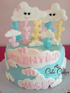 bolo decorado chuva de amor