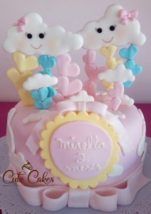 bolo decorado chuva de amor