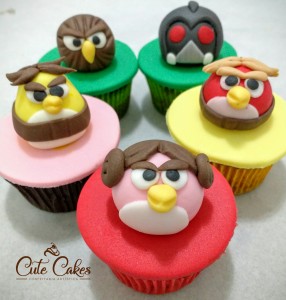 doces decorados no tema Angry Birds Star Wars