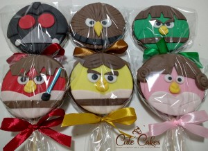 doces decorados no tema Angry Birds Star Wars