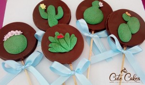 doces decorados cactos e suculentas