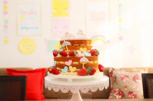 doces decorados chuva de amor