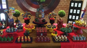 doces decorados no tema Vingadores