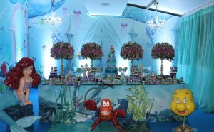 doces decorados Ariel pequena sereia