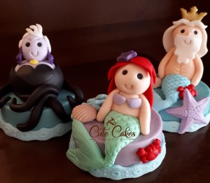 doces decorados Ariel pequena sereia